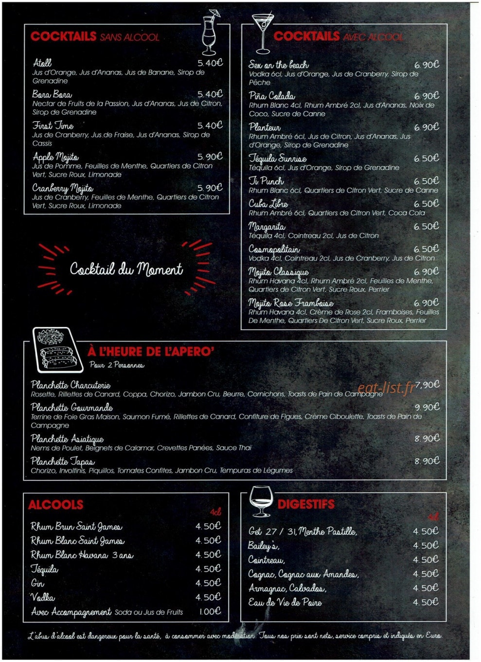 Atoll Café — carte page 3