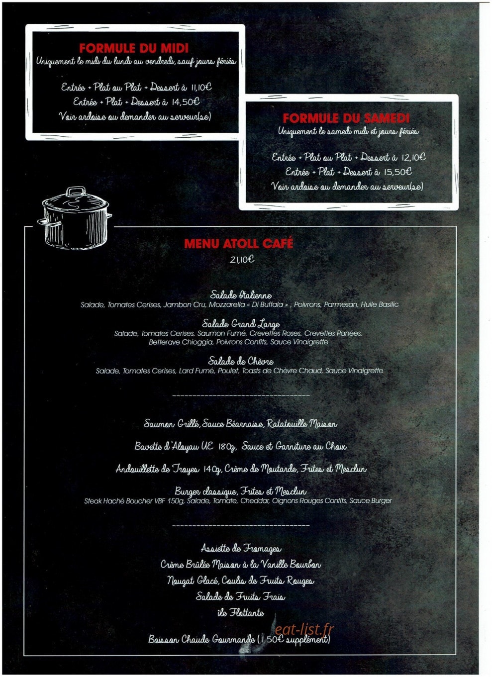 Atoll Café — carte page 7