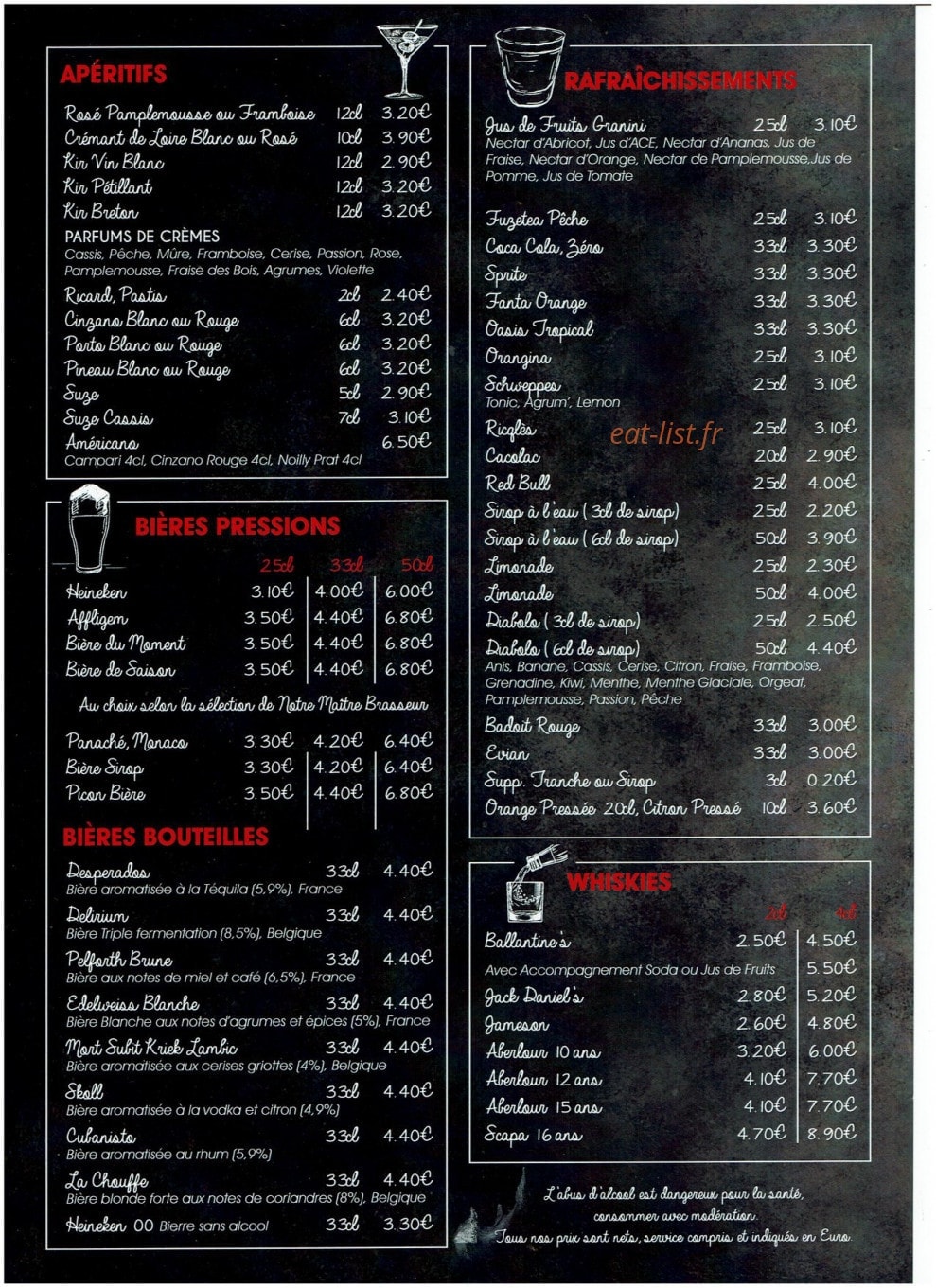 Atoll Café — carte page 2
