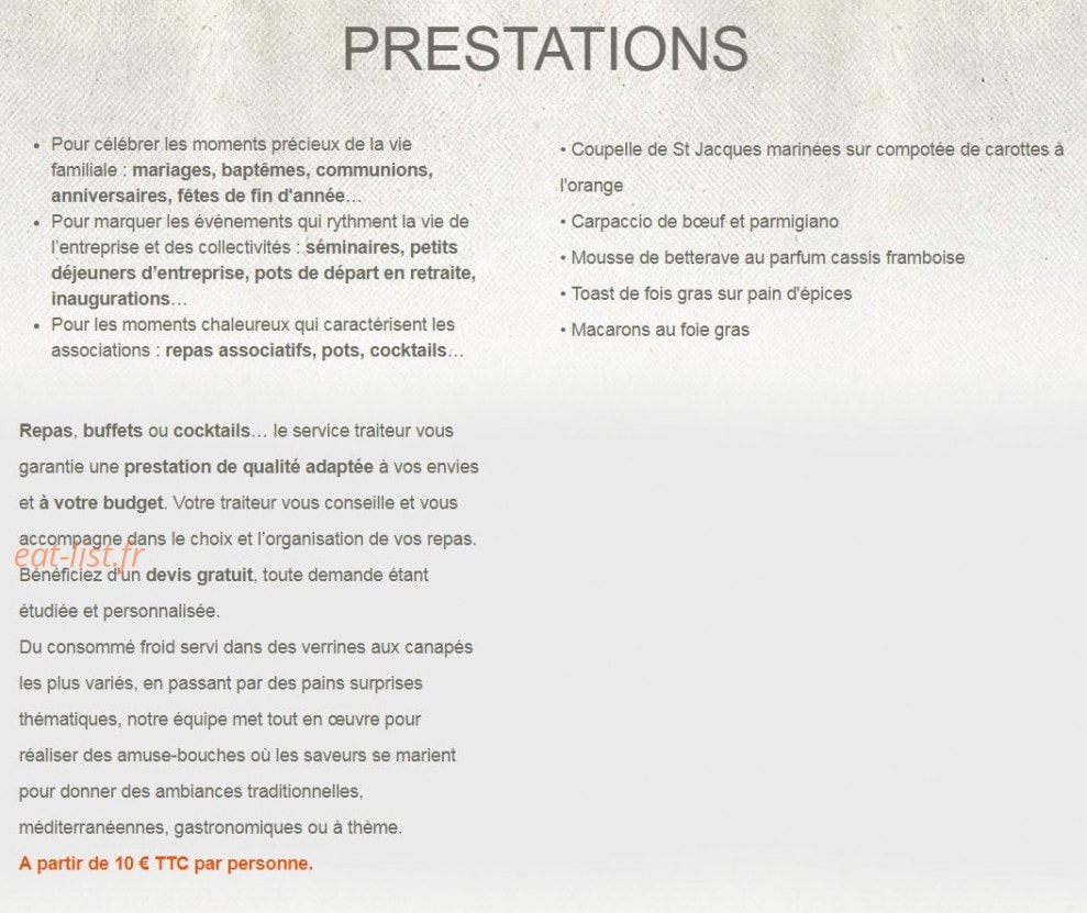 Au P'tit Chez Soi — carte page 1