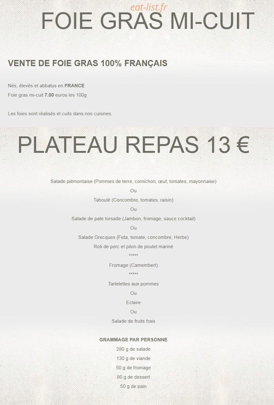 Au P'tit Chez Soi — carte page 3
