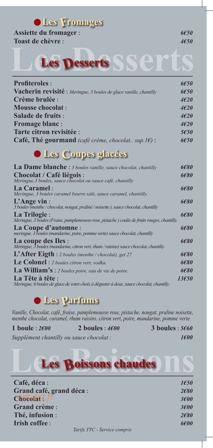 L'Ange Vin — carte page 4