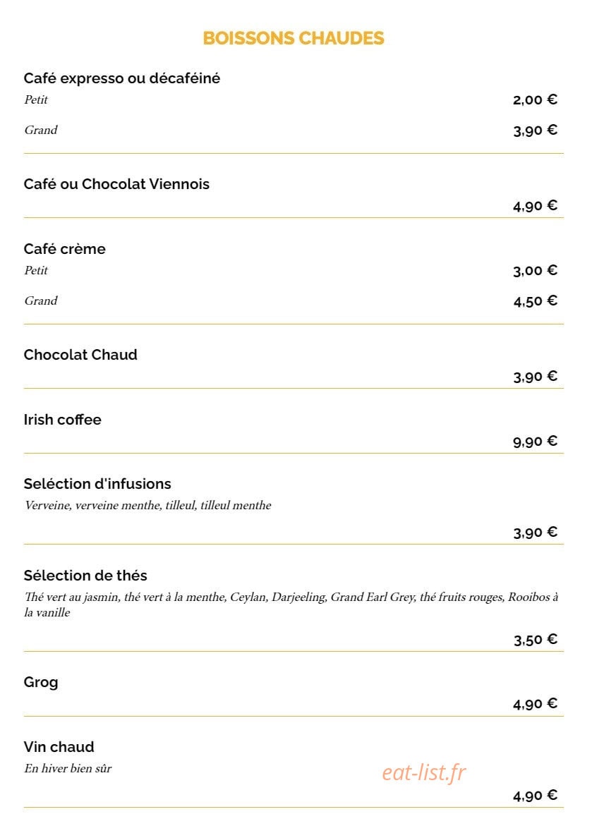 La Taverne — carte page 32