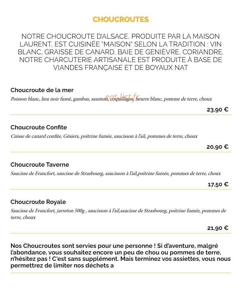 La Taverne — carte page 6