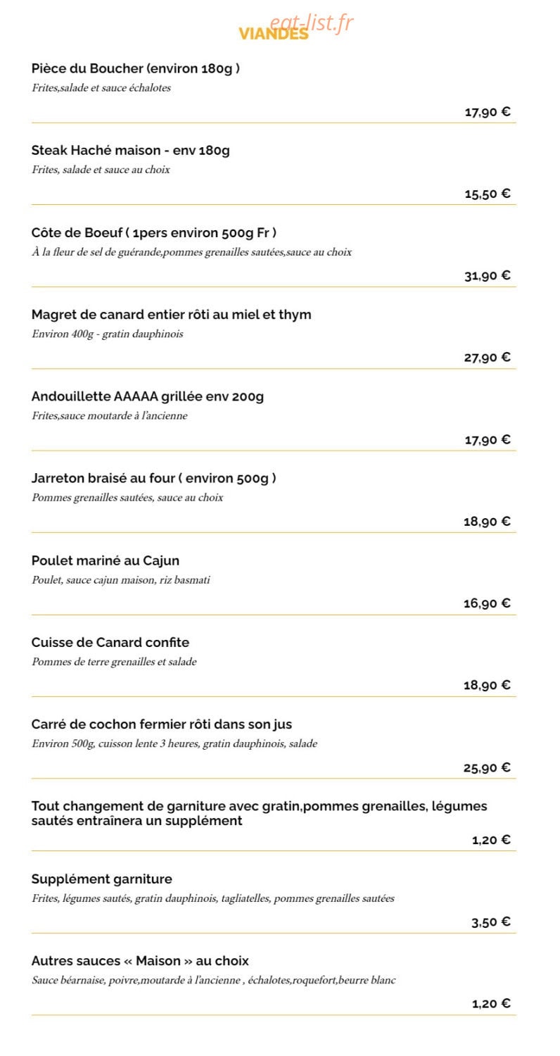 La Taverne — carte page 7