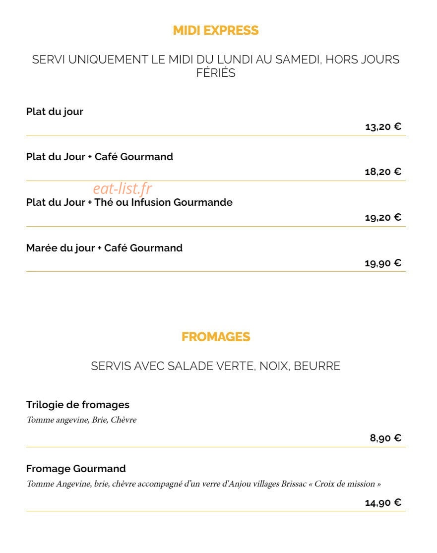 La Taverne — carte page 10