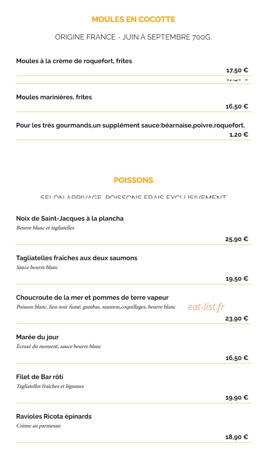 La Taverne — carte page 4