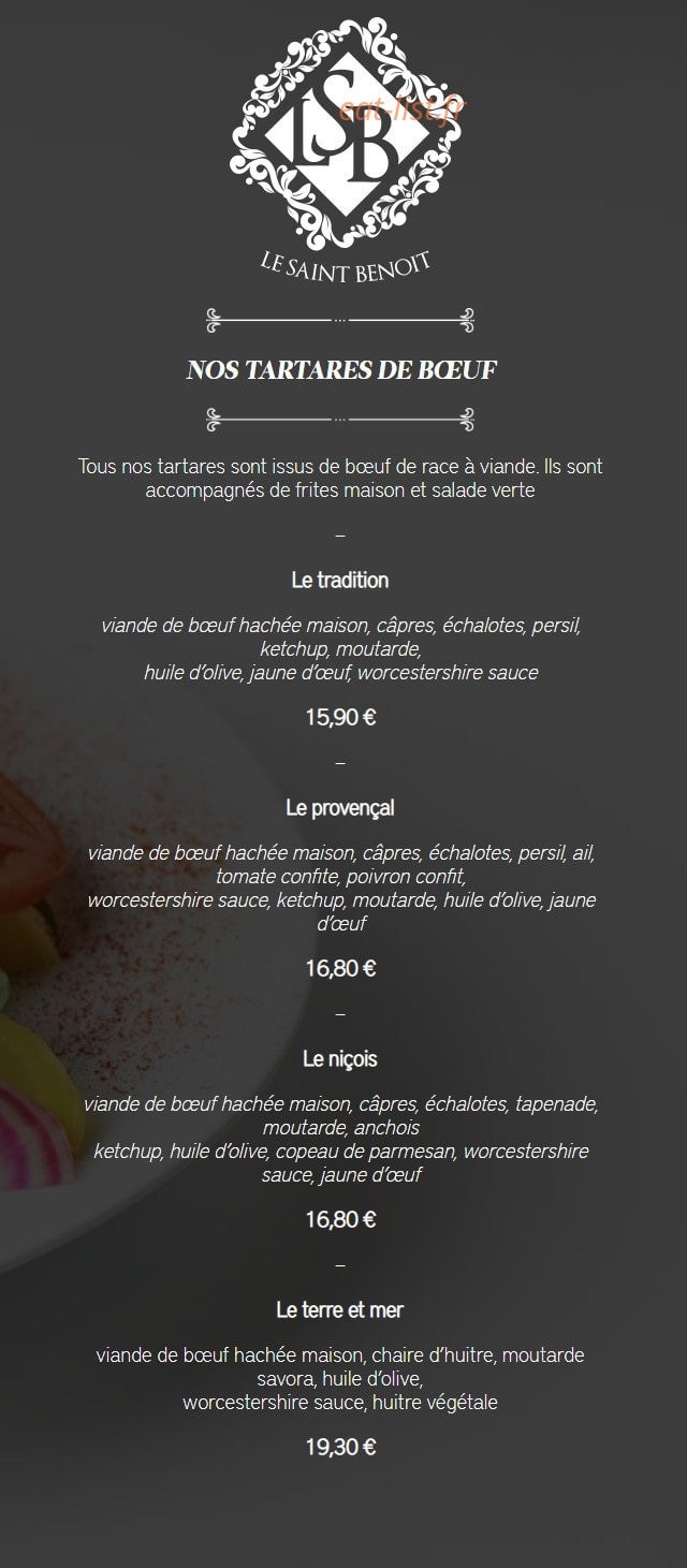 Le Saint Benoit — carte page 6