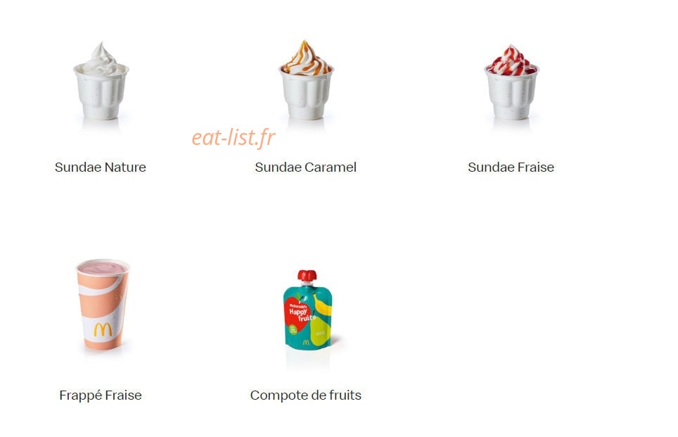 Mc Donald's — carte page 10
