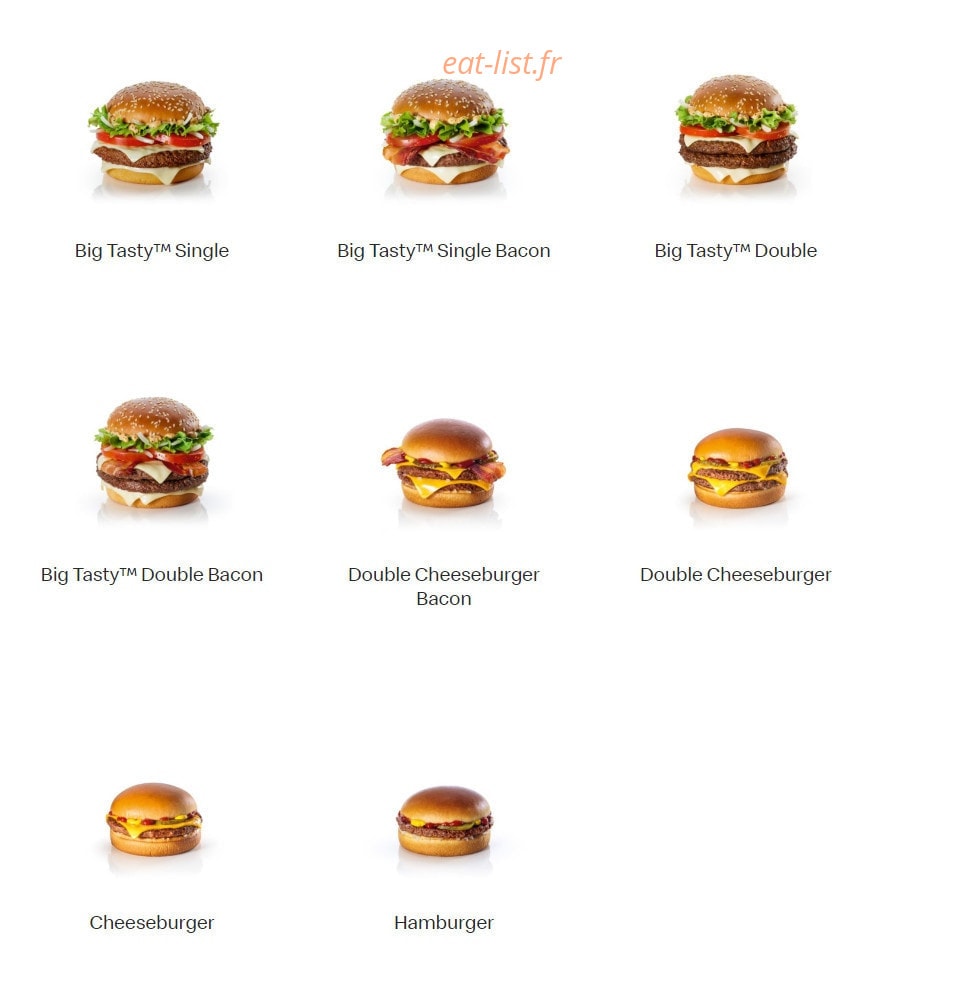 Mc Donald's — carte page 3
