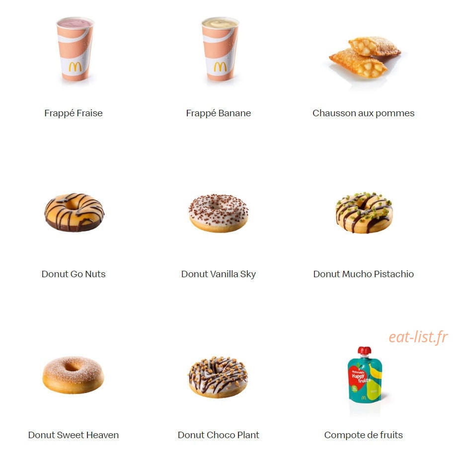 Mc Donald's — carte page 19