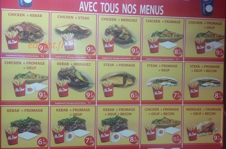 Mc doner — carte page 3