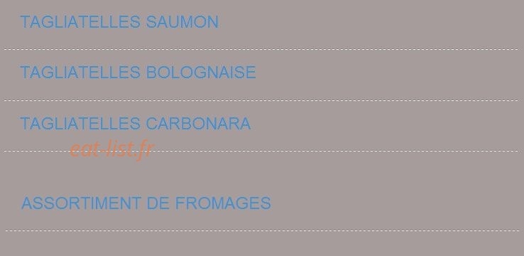 Restaurant La changerie — carte page 4