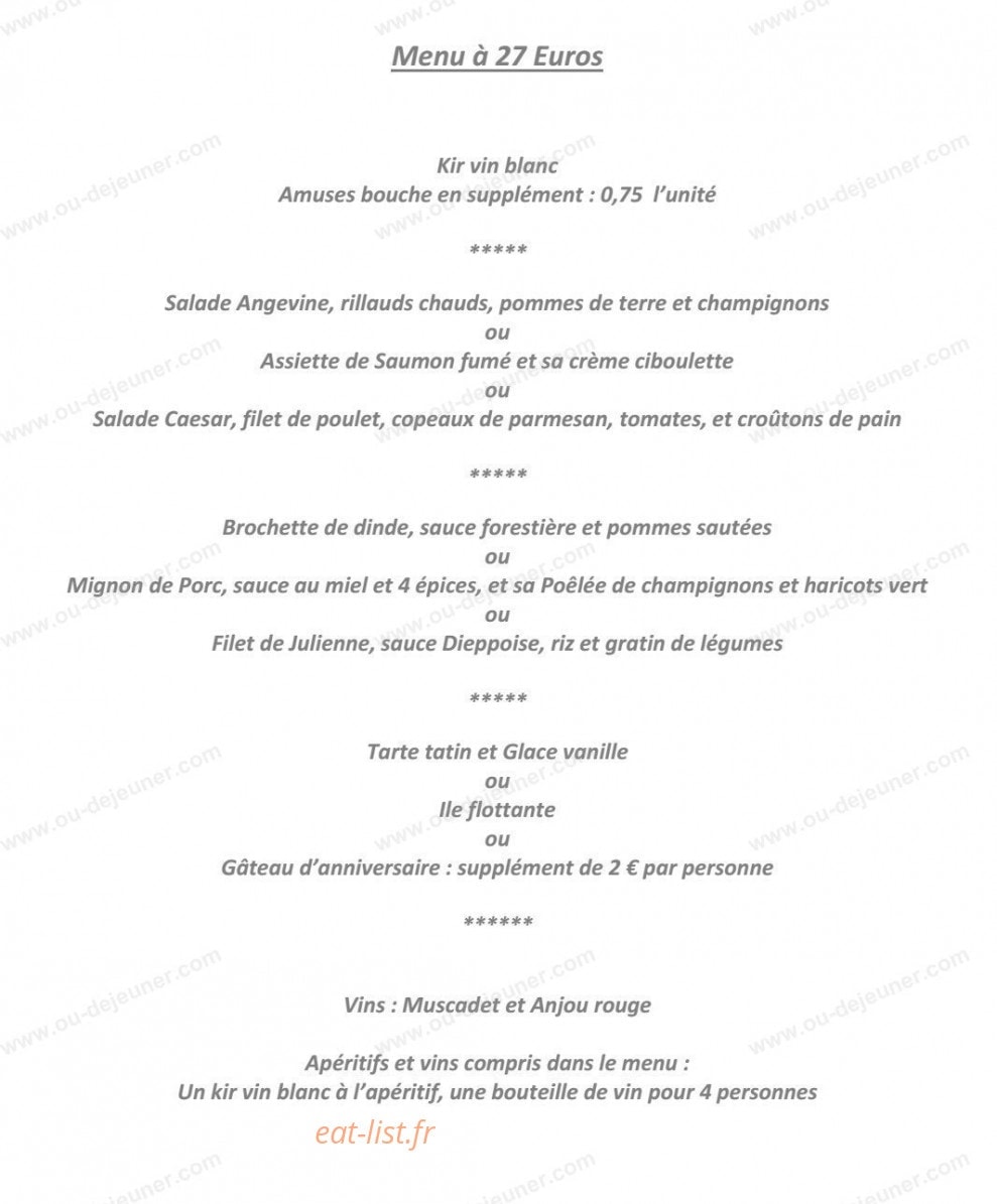 Restaurant La changerie — carte page 7