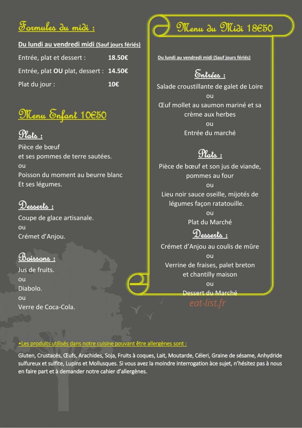 Auberge de Chanteclair — carte page 3