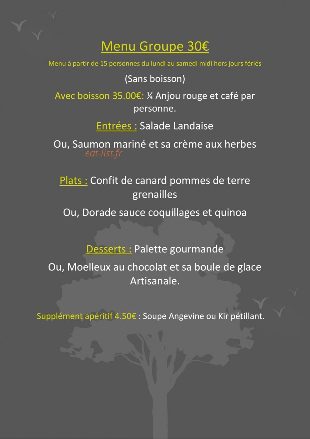 Auberge de Chanteclair — carte page 5