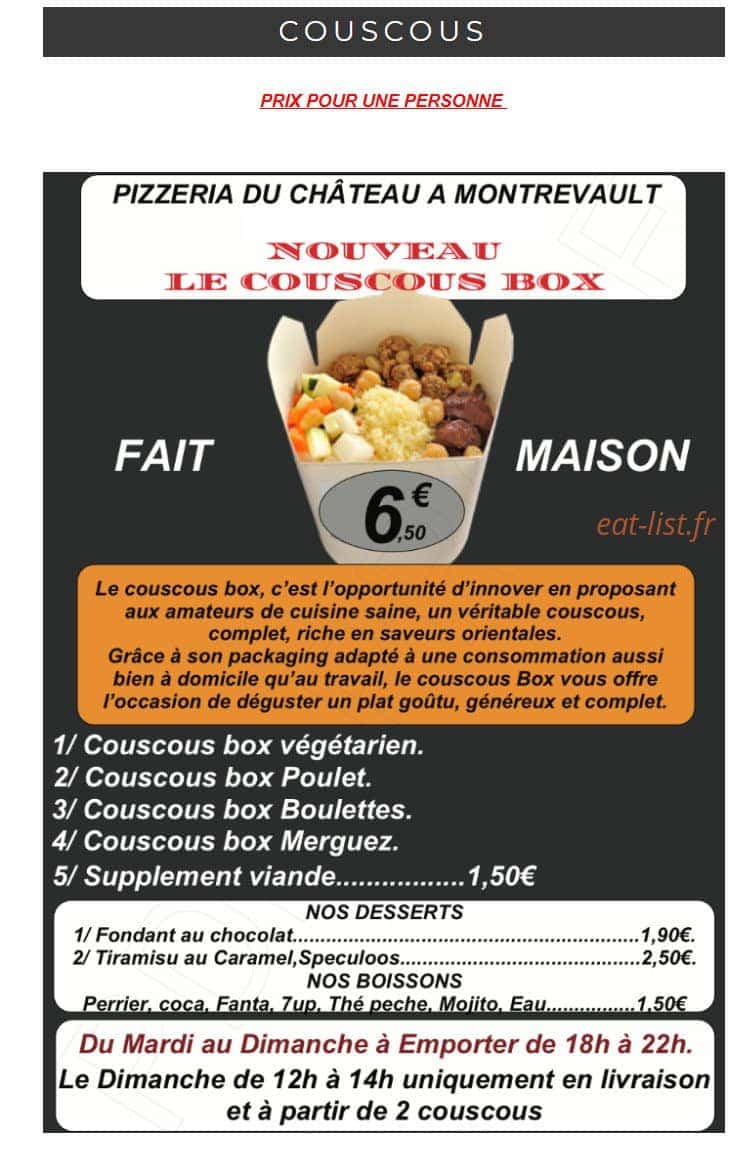 Pizzeria du Château — carte page 3