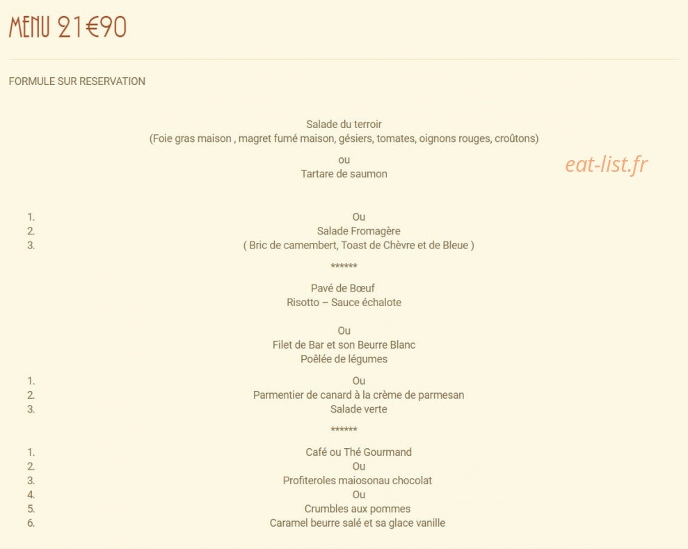 Le buffet de la gare — carte page 1