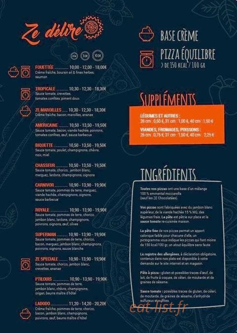 Ze pizza — carte page 2