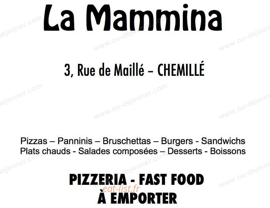 La Mammina — carte page 1