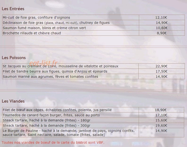 Le Bistrot 2 Pauline — carte page 4