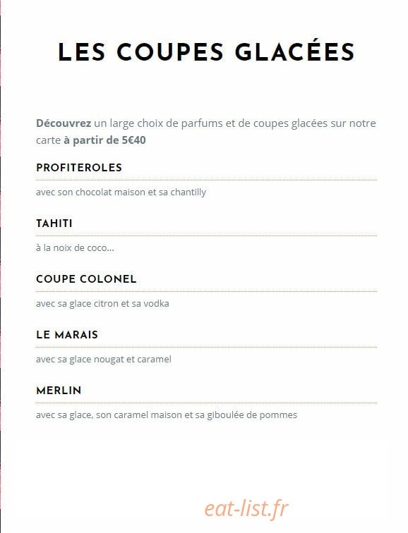 Les Saveurs de Jean — carte page 4