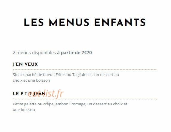 Les Saveurs de Jean — carte page 5