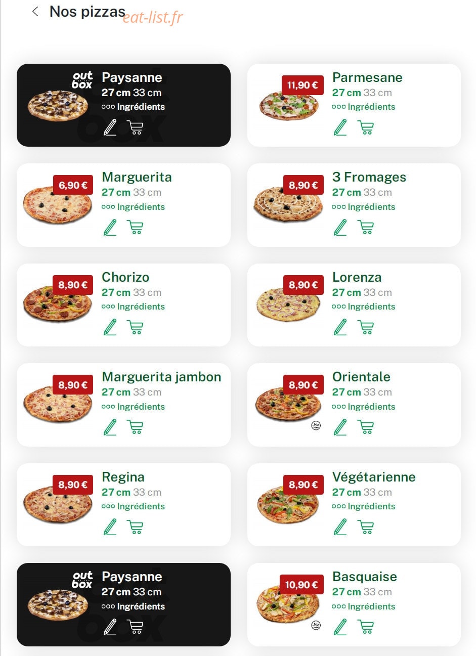 Tutti Pizza — carte page 2