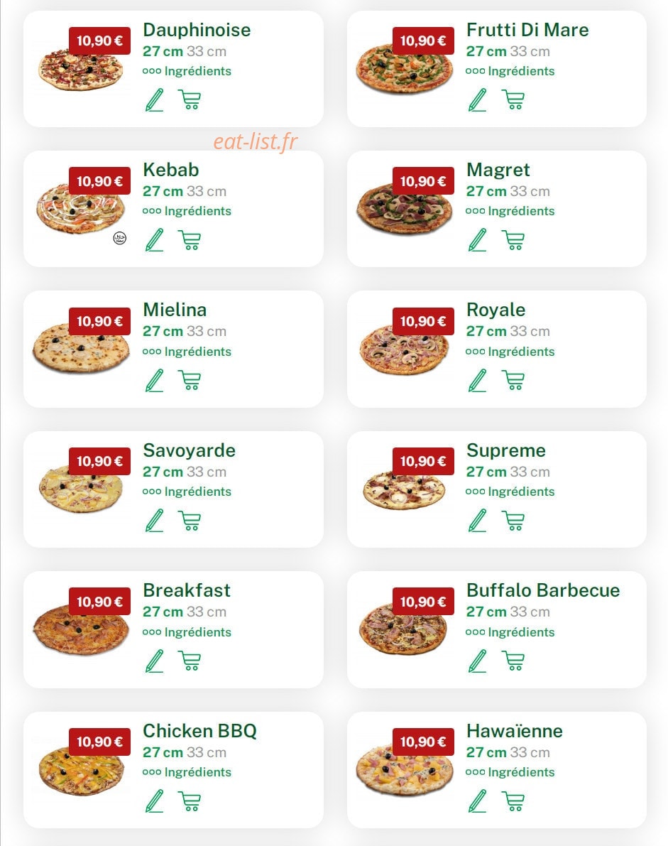 Tutti Pizza — carte page 3