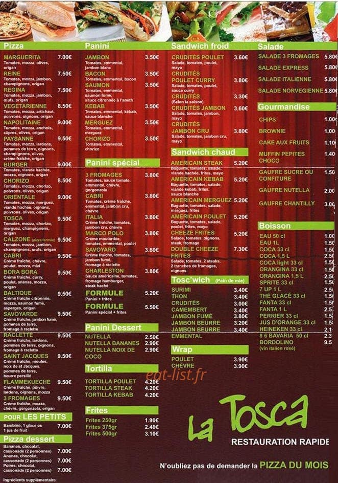 La tosca — carte page 1