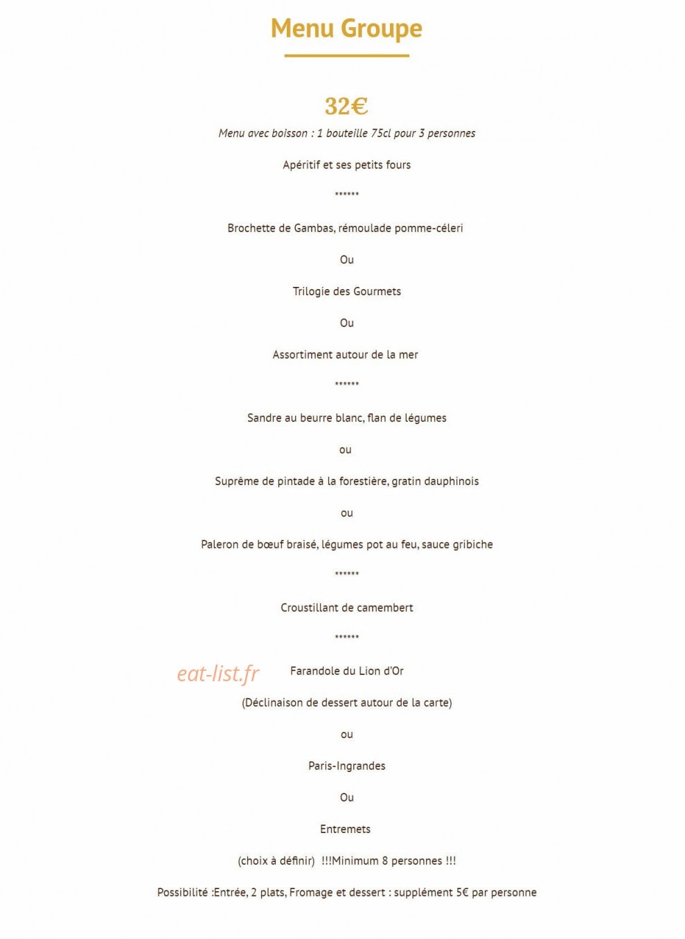 Le Lion d'Or — carte page 5