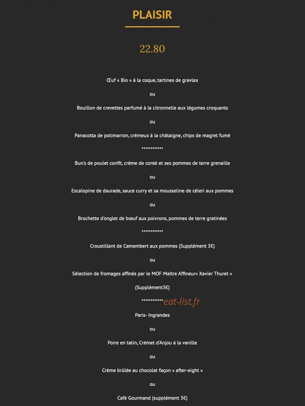 Le Lion d'Or — carte page 2