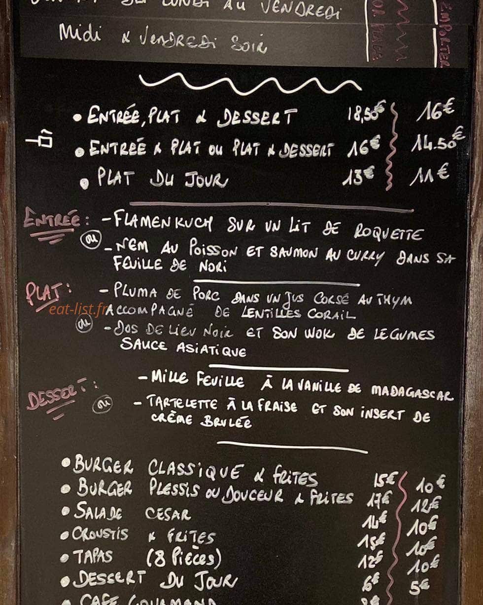 Les douceurs du Plessis — carte page 1