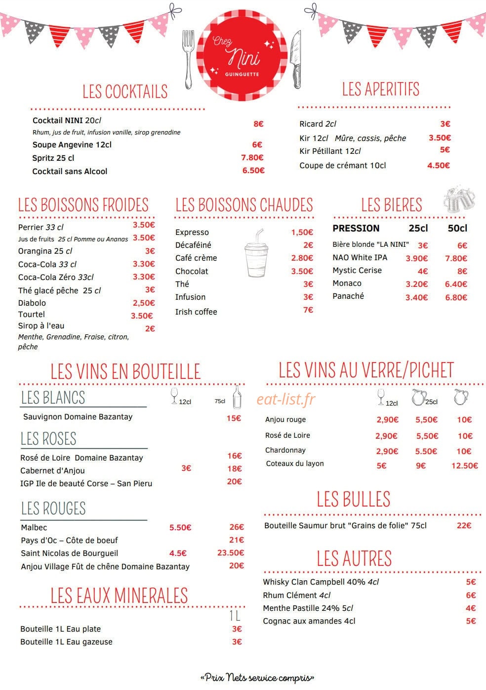 Chez Nini — carte page 2