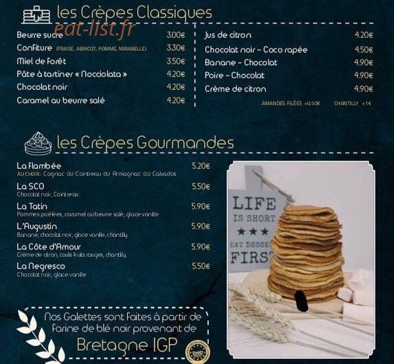 Au Grenier à Blé — carte page 2