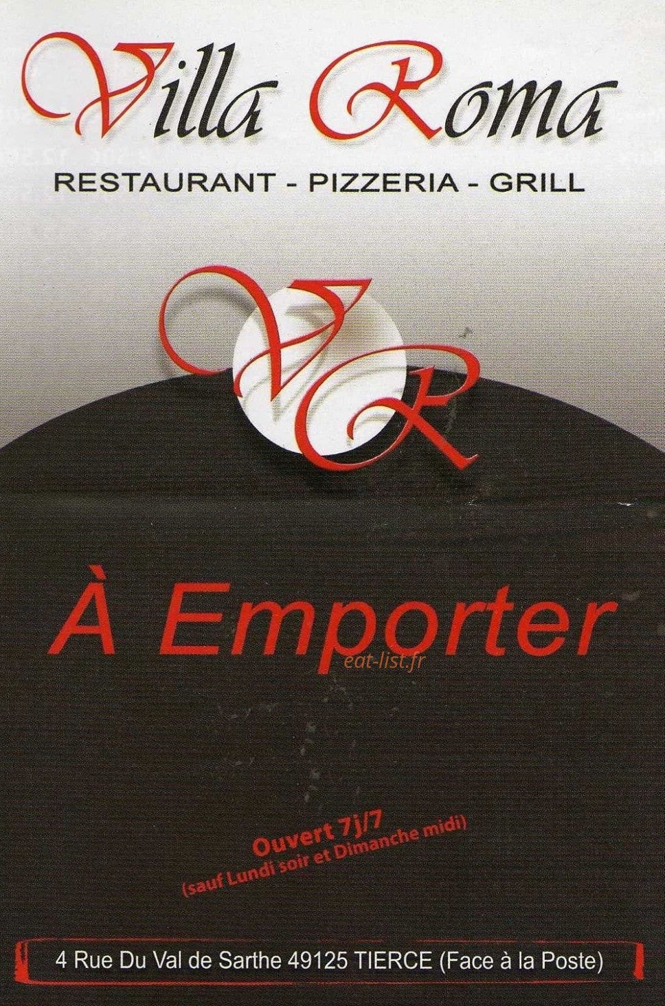 La Villa Roma — carte page 1