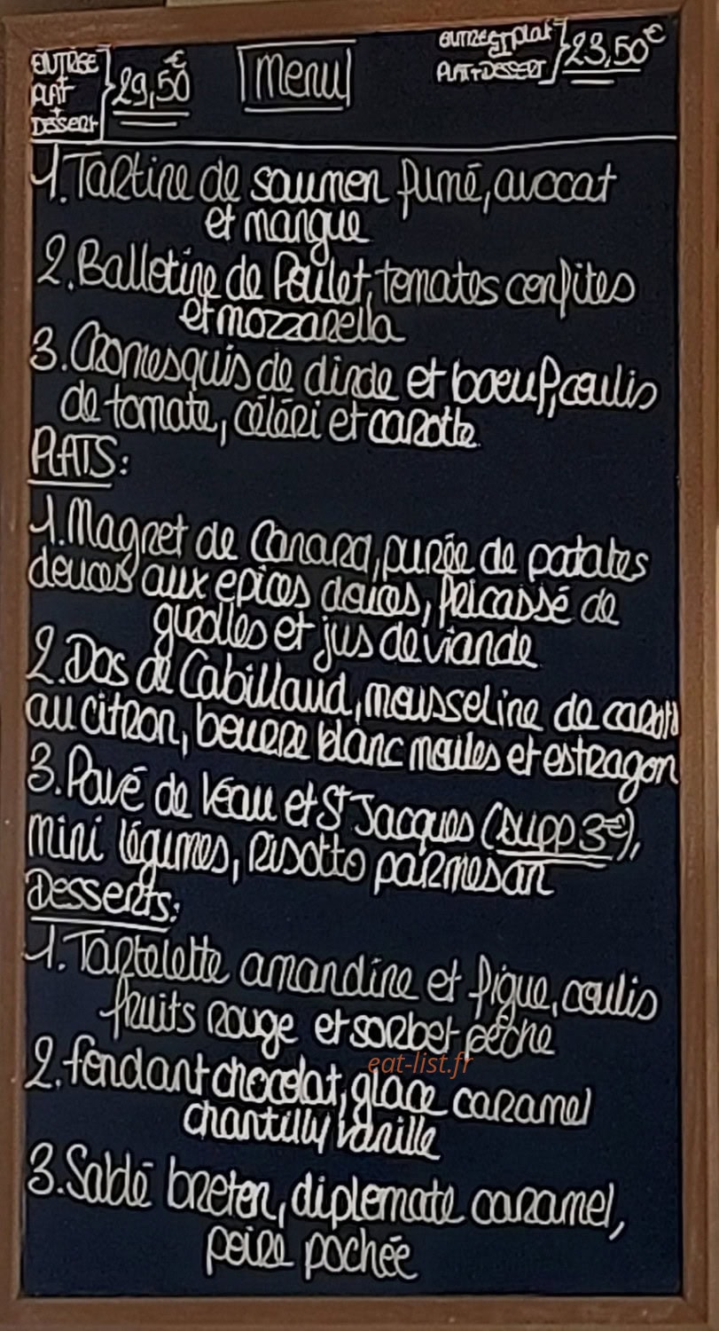 Saveurs des Moulins — carte page 1