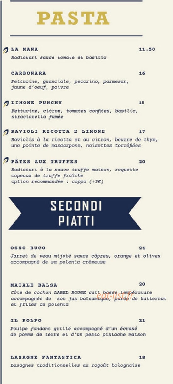 La Pala — carte page 2
