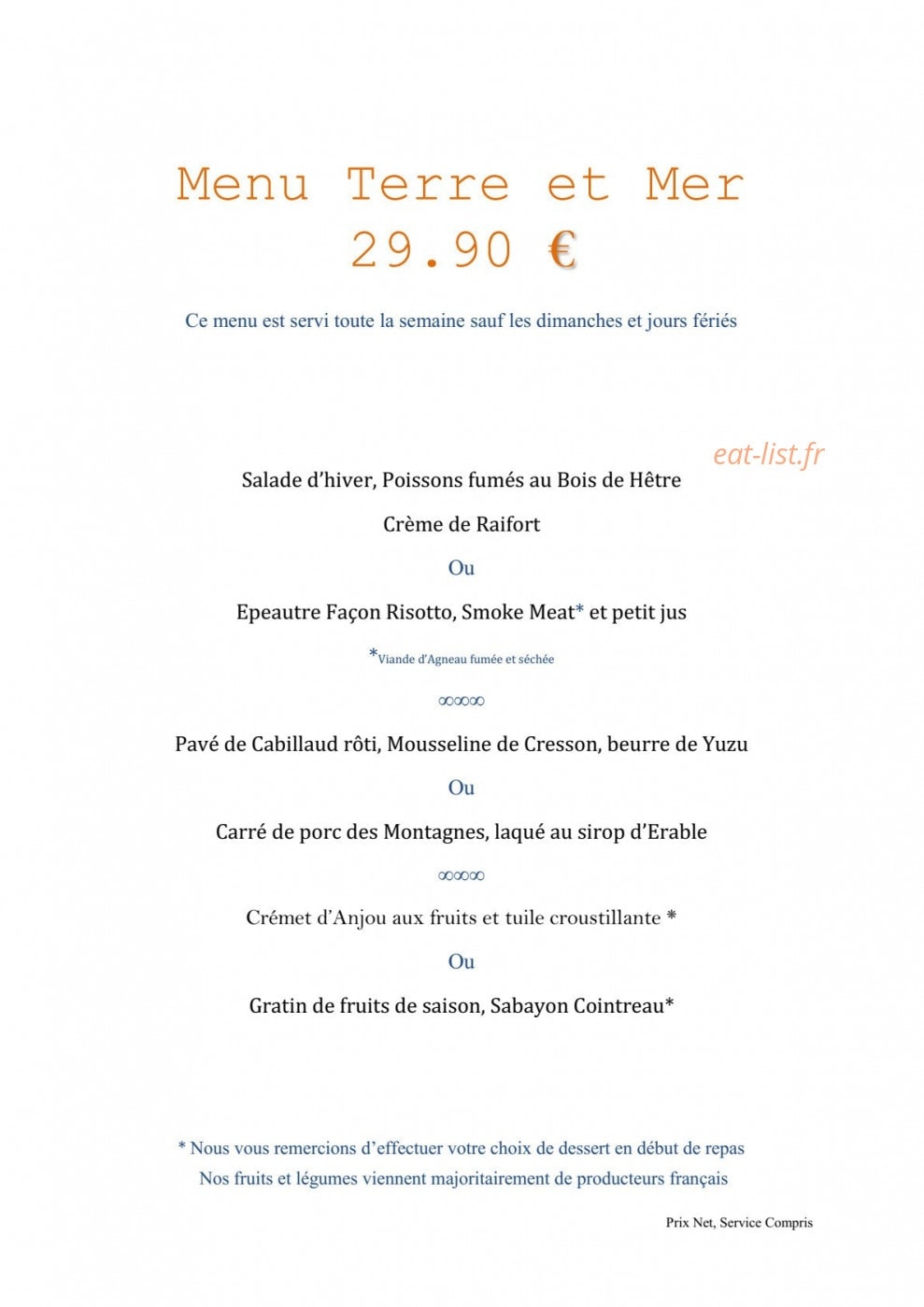 Le Bosquet — carte page 1