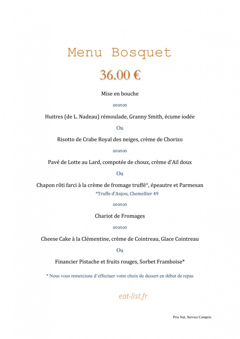 Le Bosquet — carte page 2