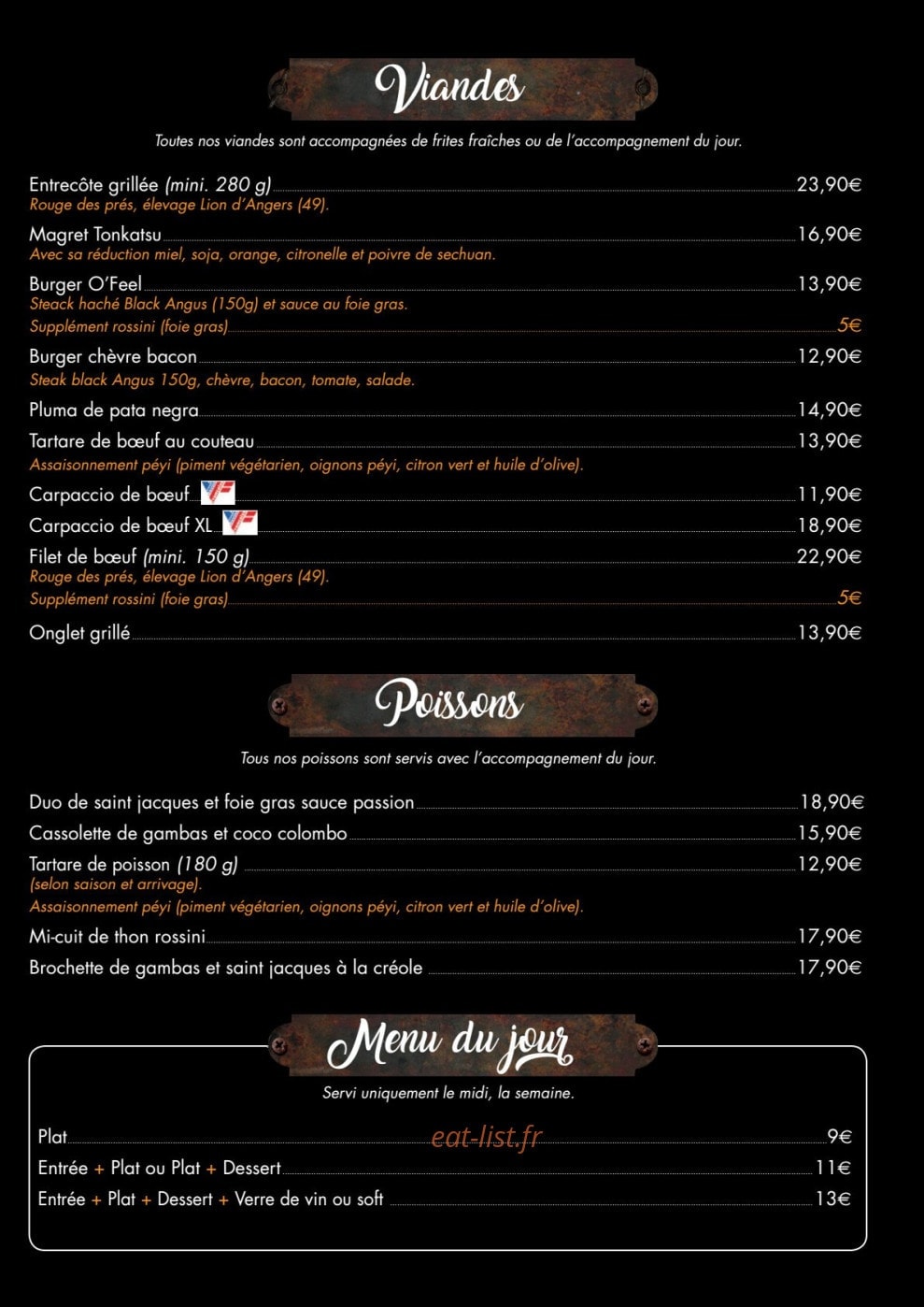 O'feel du grill — carte page 3