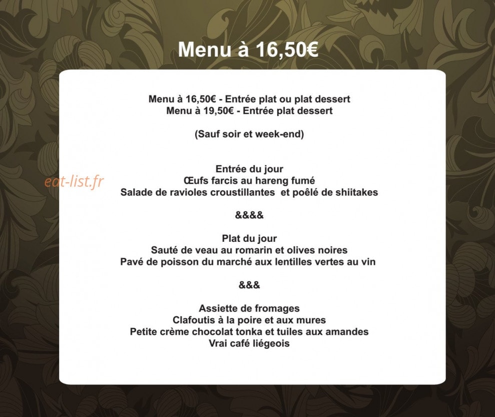 L'Orchidée — carte page 2