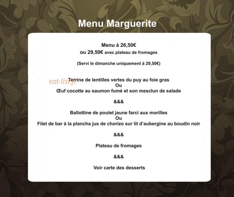 L'Orchidée — carte page 4