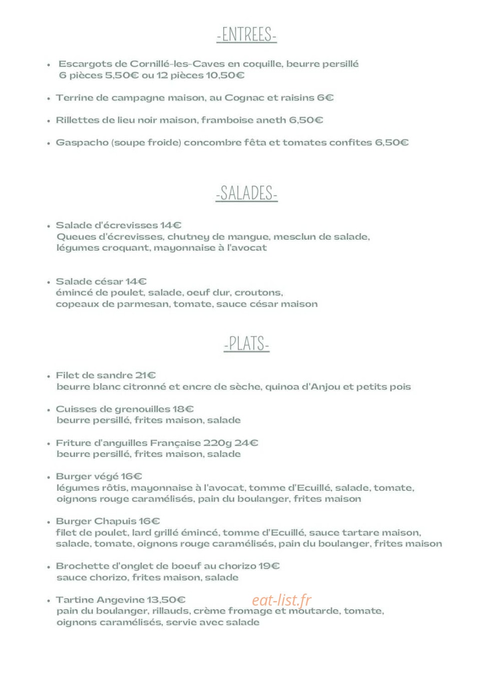 Guinguette du Père Chapuis — carte page 2
