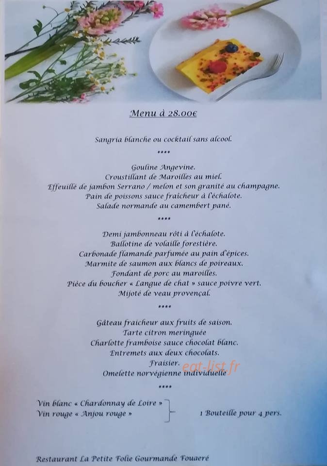 Chez Rose — carte page 1