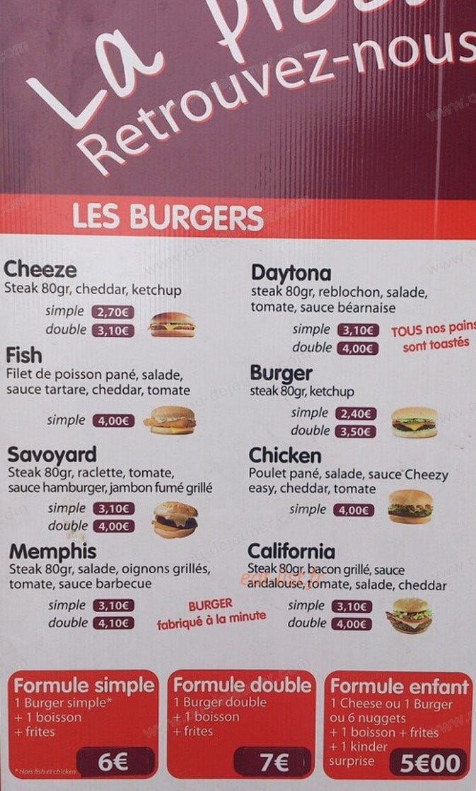 La Pizza à Emporter — carte page 3