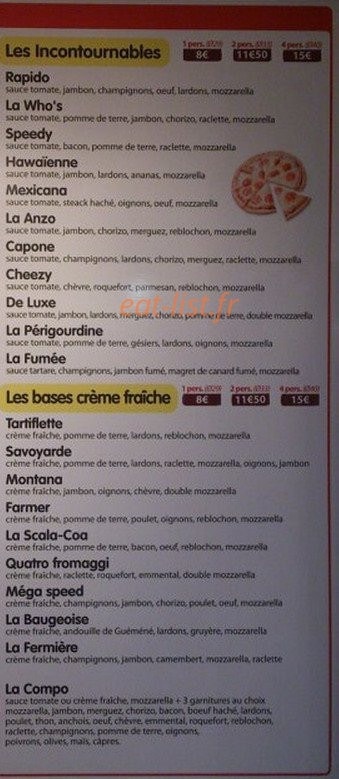 La Pizza à Emporter — carte page 2