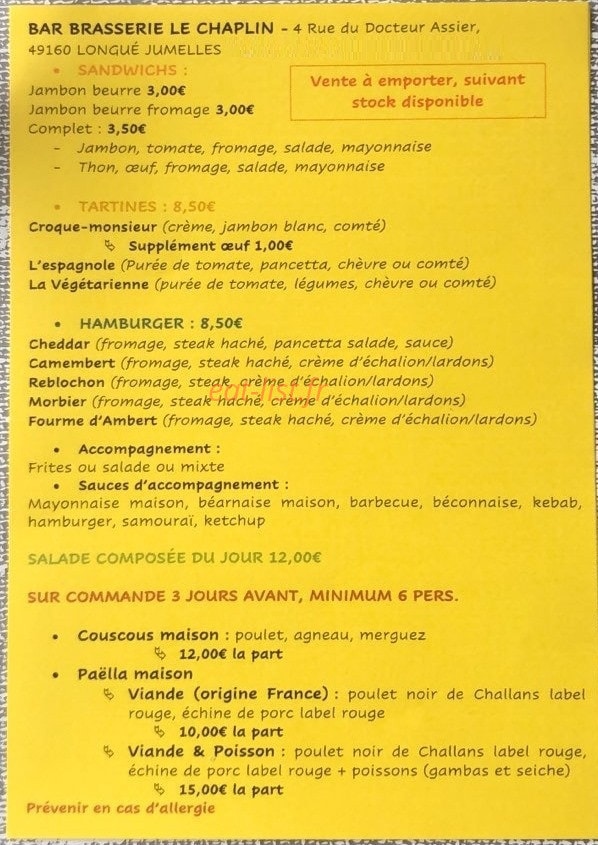 Le Chaplin — carte page 3