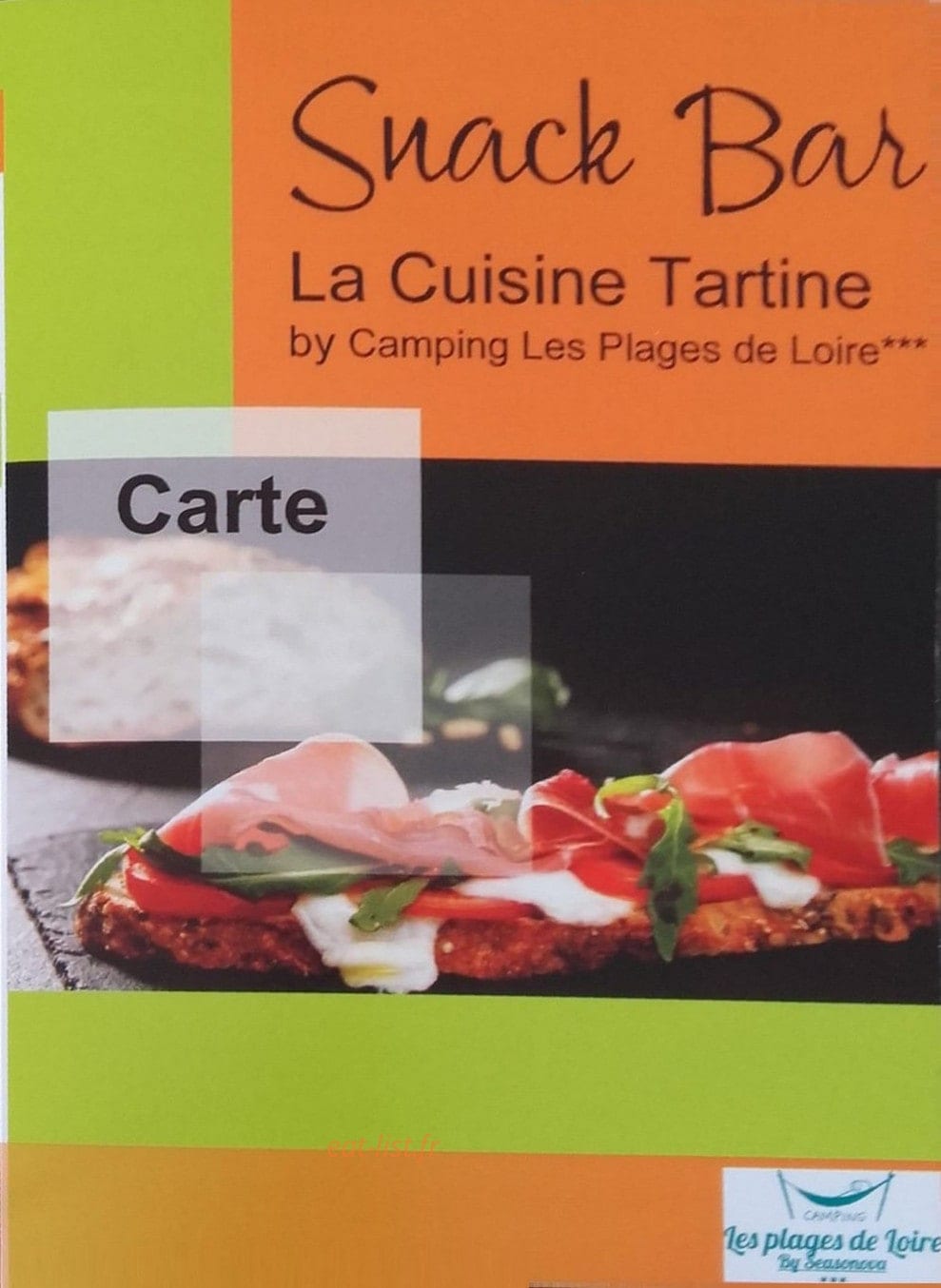 La cuisine tartine — carte page 1