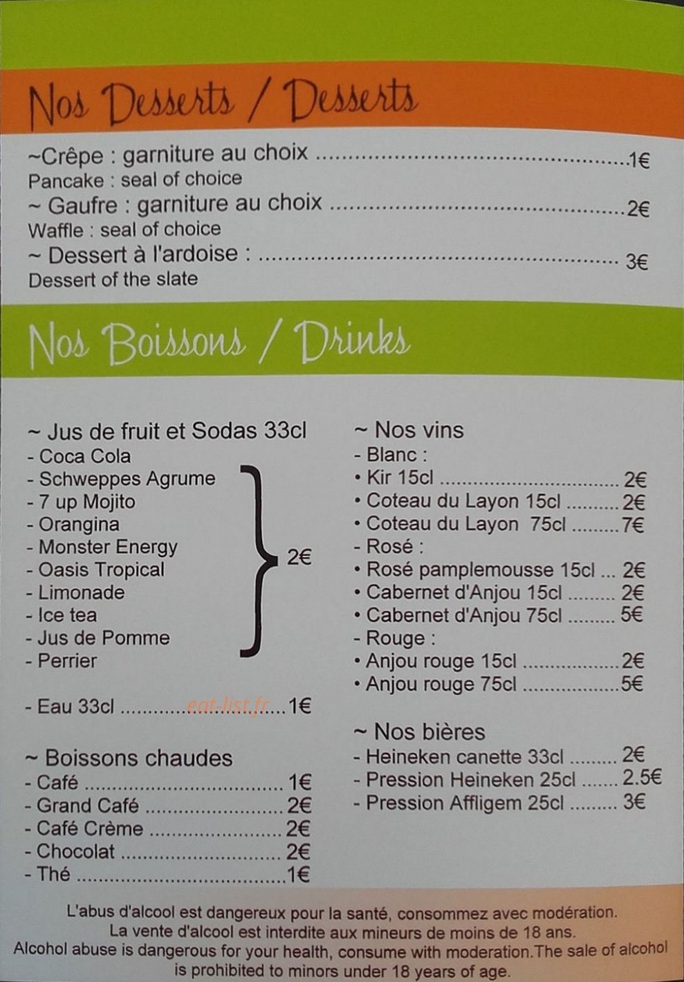 La cuisine tartine — carte page 4